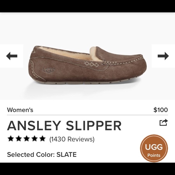 ugg ansley slippers slate